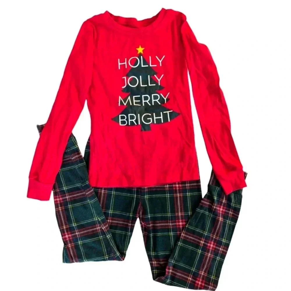 The Children's Place PJ Christmas Soft Girls Pajamas 2 Sets Cotton SZ 7